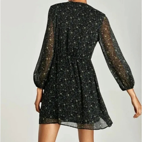 Zara Basic Floral Lace Applique Dress Size small - Picture 2 of 16